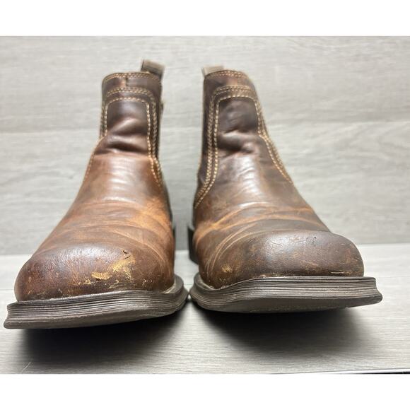 Ariat Boots Midtown Rambler Square Toe Chelsea Brown Leather Boot Mens Size 8.5D main image 8
